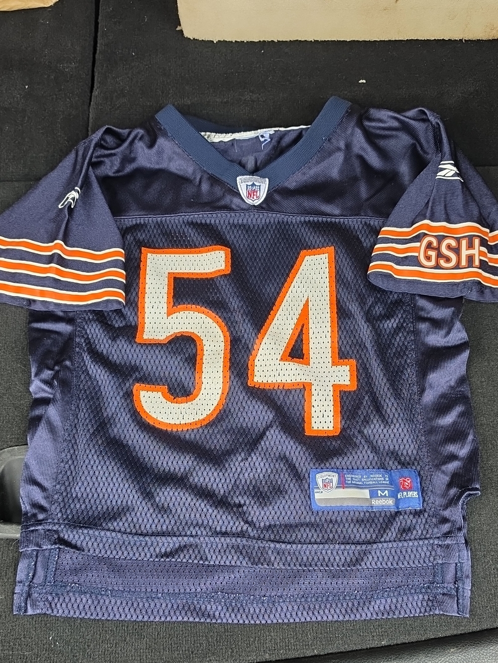 Vintage Reebok Chicago Bears #54 Navy Kids Football Jersey Medium NFL